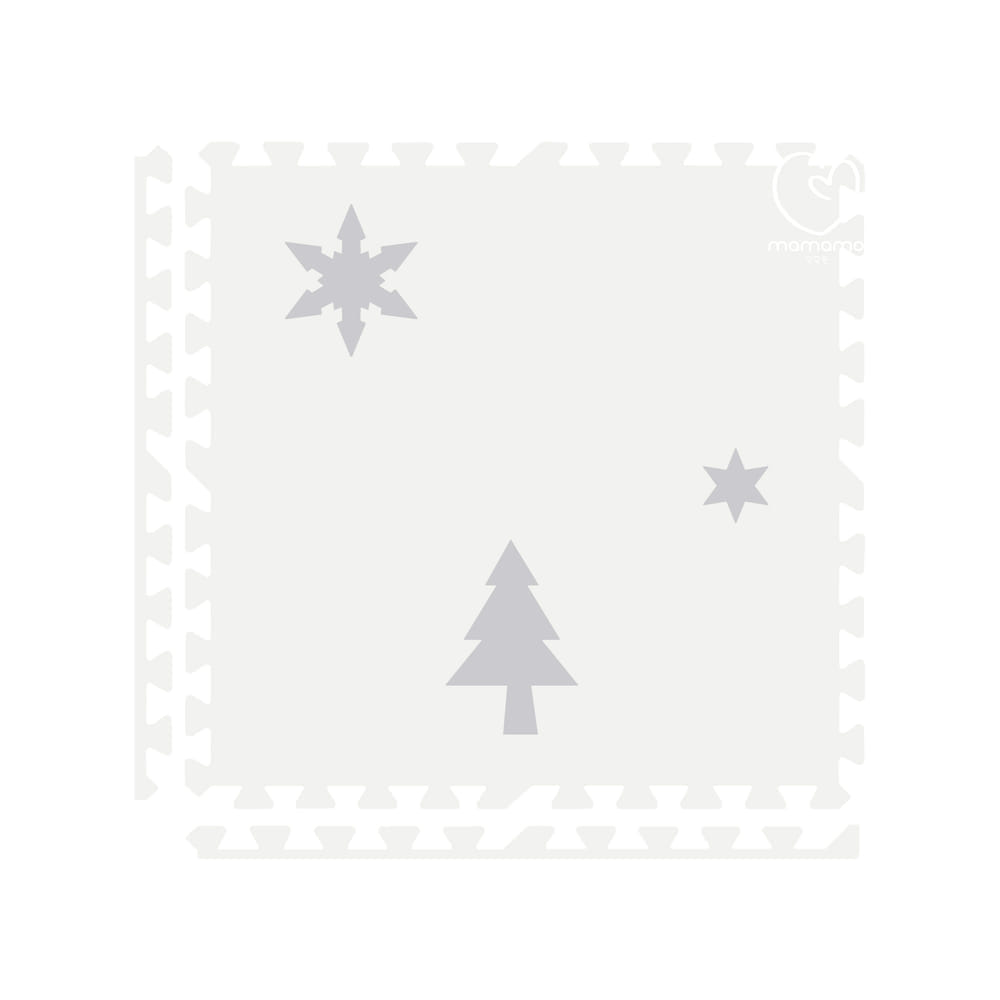 แผ่นรองคลาน จิ๊กซอว์ MAMAMO ชุด CHRISTMAS COLLECTION ลาย WHITE CHRISTMAS เซต 6 แผ่น เกรดพรีเมี่ยม หนา 1.4 CM. พร้อมขอบปิด แถมฟรี ถุงซิปพกพา พร้อมส่ง